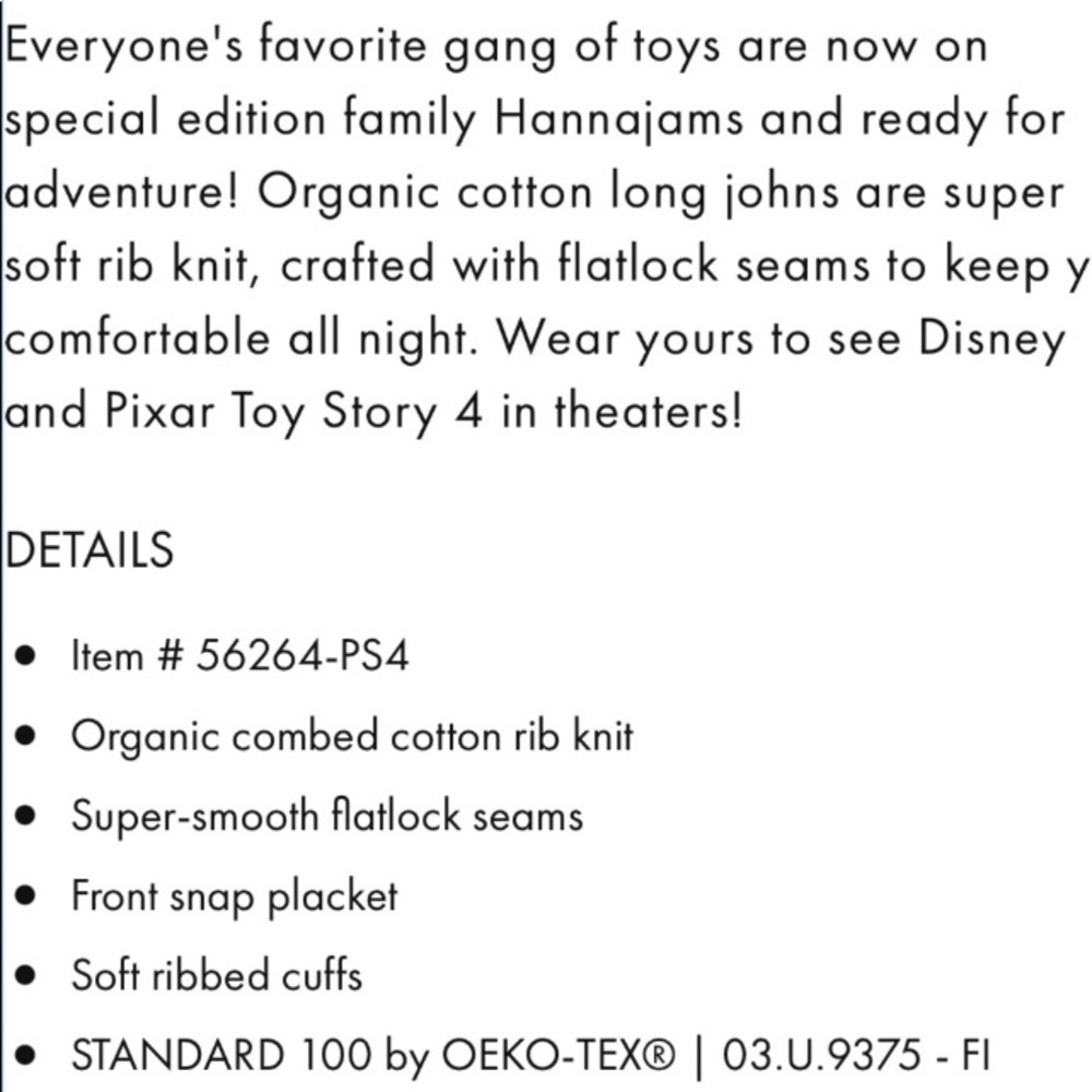 Hanna Andersson NWT Toy Story Pajamas Woody Disney World Disneyland Lounge Comfy - Picture 3 of 12